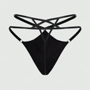 ROMWE Grunge Punk Tanga De Lentejuelas Con Purpurina En Forma De Estrella