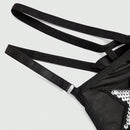 ROMWE Grunge Punk Tanga De Lentejuelas Con Purpurina En Forma De Estrella