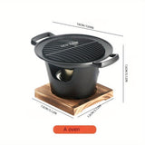 Parrilla de barbacoa portátil de estilo japonés para una persona - Horno de barbacoa mini compacto de aluminio con bandeja de carbón, ideal para el hogar, exteriores o camping, estufa de camping, construcción duradera.