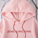 Ezwear sudadera con capucha casual para mujer, impresion de eslogan, otono/invierno