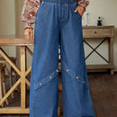 LUNE Jeans Con Detalles De Botones Y Piernas Anchas