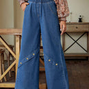LUNE Jeans Con Detalles De Botones Y Piernas Anchas