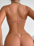 Conjunto De Lenceria Para Mujeres Con Tanga Y Sujetador