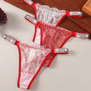 3 Piezas/juego De Tangas De Encaje Para Mujer
