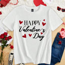 Camiseta de manga corta casual de verano para mujer con lema estampado de corazon para el dia de San Valentin