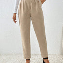 Frenchy Pantalones Conicos De Pana Para Mujer