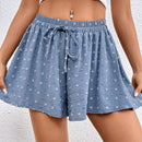 Essnce Shorts De Cintura Con Cordon Y Estampado Floral Para Mujeres