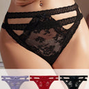 Tanga De Encaje Hueco Para Mujer, Lenceria