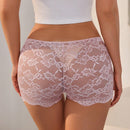 Boyshorts Con Retazos De Encaje Para Mujer