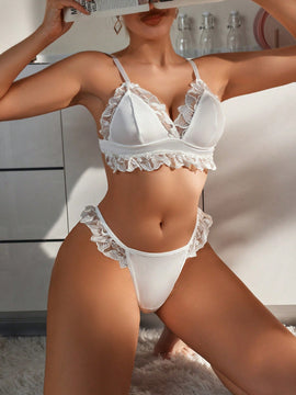 Conjunto De Lenceria Bordado Para Mujer