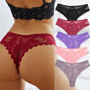 Finetoo set de 5 tangas de mujer con encaje y malla en diseno sexy