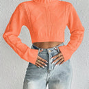 EZwear Sweater Corto De Cuello Alto Para Mujer