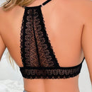Bralette De Encaje Sin Acolchado De Copa Y Sin Espalda