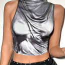 Chaleco Con Cuello Alto Para Mujer