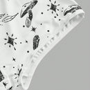 ROMWE Goth 3 Piezas De Pantalones Cortos De Boxeo Para Mujer Con Estampados De Mariposas, Sol, Luna, Estrellas Y Hongos.