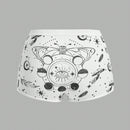 ROMWE Goth 3 Piezas De Pantalones Cortos De Boxeo Para Mujer Con Estampados De Mariposas, Sol, Luna, Estrellas Y Hongos.
