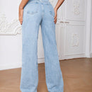 Jeans De Pierna Recta Para Senoras