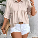 VCAY Blusa De Babydoll Para Mujer Con Volantes