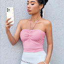 Qutie Top De Tanque Para Mujer Con Cuello Halter Y Espalda Atada