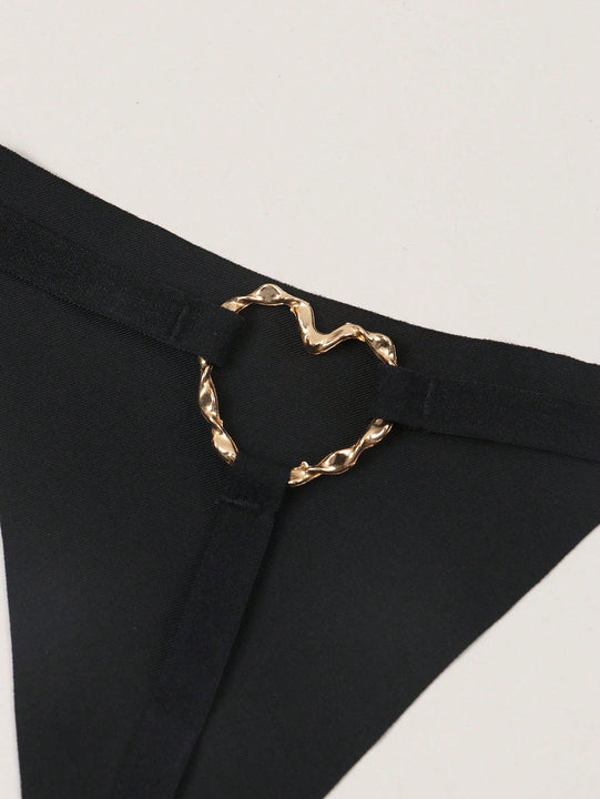 2 piezas de Sexy panties para mujeres en color Negro con diseno T-Back