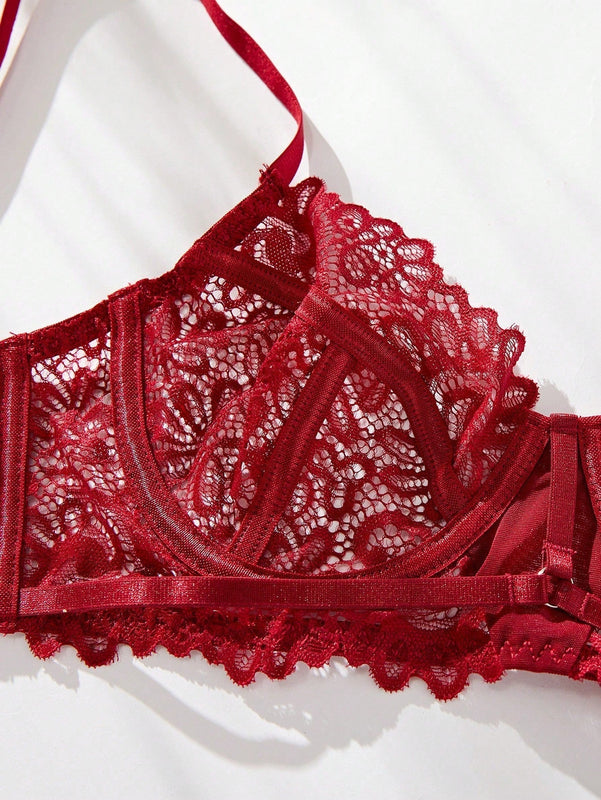 Conjunto De Ropa Interior De Encaje Para Mujeres