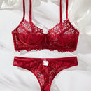 Conjunto De Ropa Interior De Encaje Para Mujeres