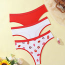 Tanga Con Estampado De Labios Para Mujer