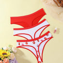 Tanga Con Estampado De Labios Para Mujer