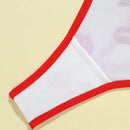 Tanga Con Estampado De Labios Para Mujer