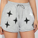 EZwear Shorts De Cintura Con Cordon Y Diseno Gris