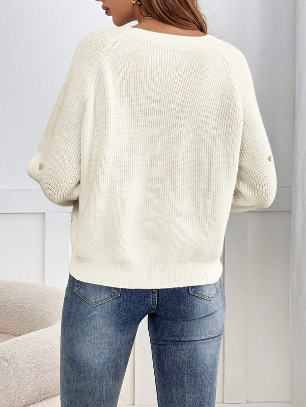 Frenchy cardigan con botones de corte casual y rayas para mujer, para otono/invierno