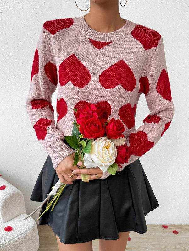 Frenchy Sweater Con Patron De Corazon