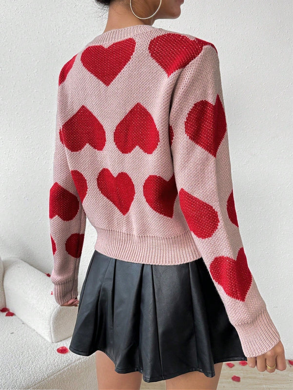 Frenchy Sweater Con Patron De Corazon