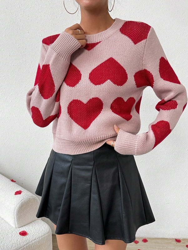 Frenchy Sweater Con Patron De Corazon
