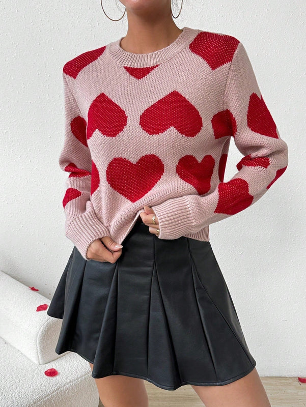 Frenchy Sweater Con Patron De Corazon