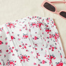 WYWH Top Palabra De Honor Con Estampado Floral Estilo Vacaciones