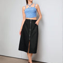 Neu Top De Tanque Cortado Con Cuello Halter Cruzado