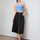 Neu Top De Tanque Cortado Con Cuello Halter Cruzado