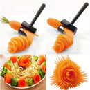 1pc Cortador Espiral para Zanahorias, Rábanos, Patatas, Pelador de Frutas, Dispositivo para Tallar Flores, Herramienta de Corte de Verduras para Cocina