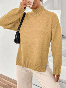 Essnce Sueter De Punto Con Hombros Caidos Y Color Liso Para Mujer