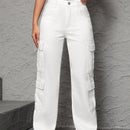 PETITE Jeans De Mezclilla Con Pierna Recta Para Mujer