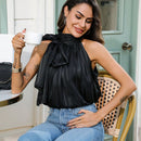 Prive Camisa Sin Mangas Para Mujer Con Cuello Con Nudo De Lazo