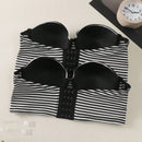 Sosten Bandeau Con Aros Y Rayas Para Mujeres