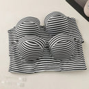 Sosten Bandeau Con Aros Y Rayas Para Mujeres