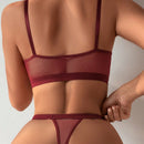 Conjunto De Lenceria Femenina Con Encaje Y Espigas