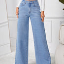Tall Pantalones Jeans De Pierna Ancha Para Mujer