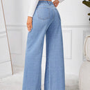 Tall Pantalones Jeans De Pierna Ancha Para Mujer