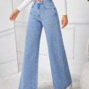 Tall Pantalones Jeans De Pierna Ancha Para Mujer