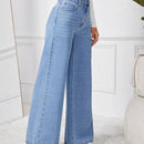 Tall Pantalones Jeans De Pierna Ancha Para Mujer