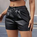 Shorts Vaqueros Con Bolsillo Inclinado De Poliuretano Sintetico Para Mujer